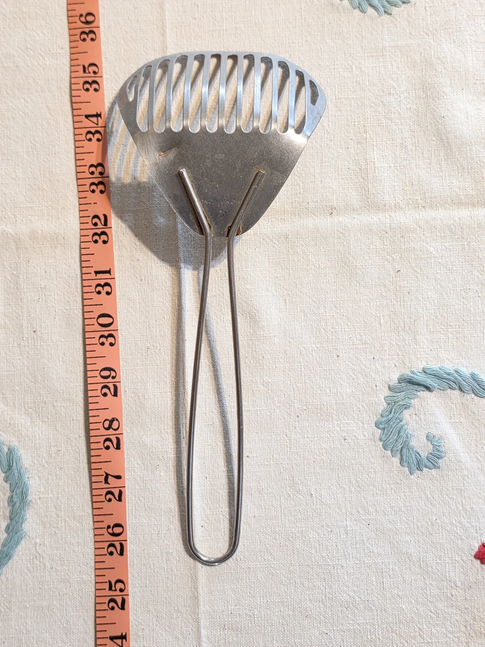 Vintage Stainless Steel Slotted Turner Spatula - Hong Kong